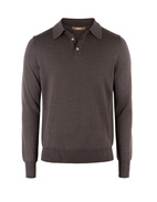 Poloshirt Merino Brun Stl S