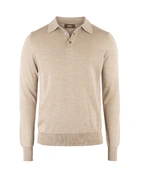 Poloshirt Merino Beige Stl XXL