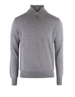 Half Zip Merino Sweater Flannel Grey