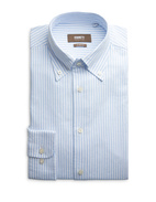 Slim Fit Oxford Skjorta Blå/Vit Randig Stl 44