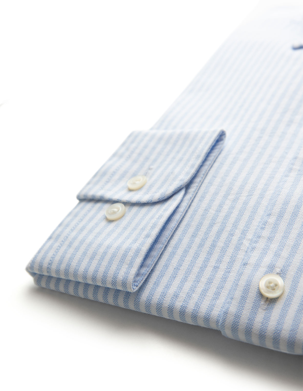 Slim Fit Oxford Skjorta Blå/Vit Randig Stl 43