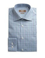 Regular Fit Cotton Shirt Green/Blue Check