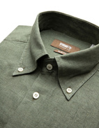 Slim Fit XLÄ Skjorta Linne Grön Stl XLÄ38