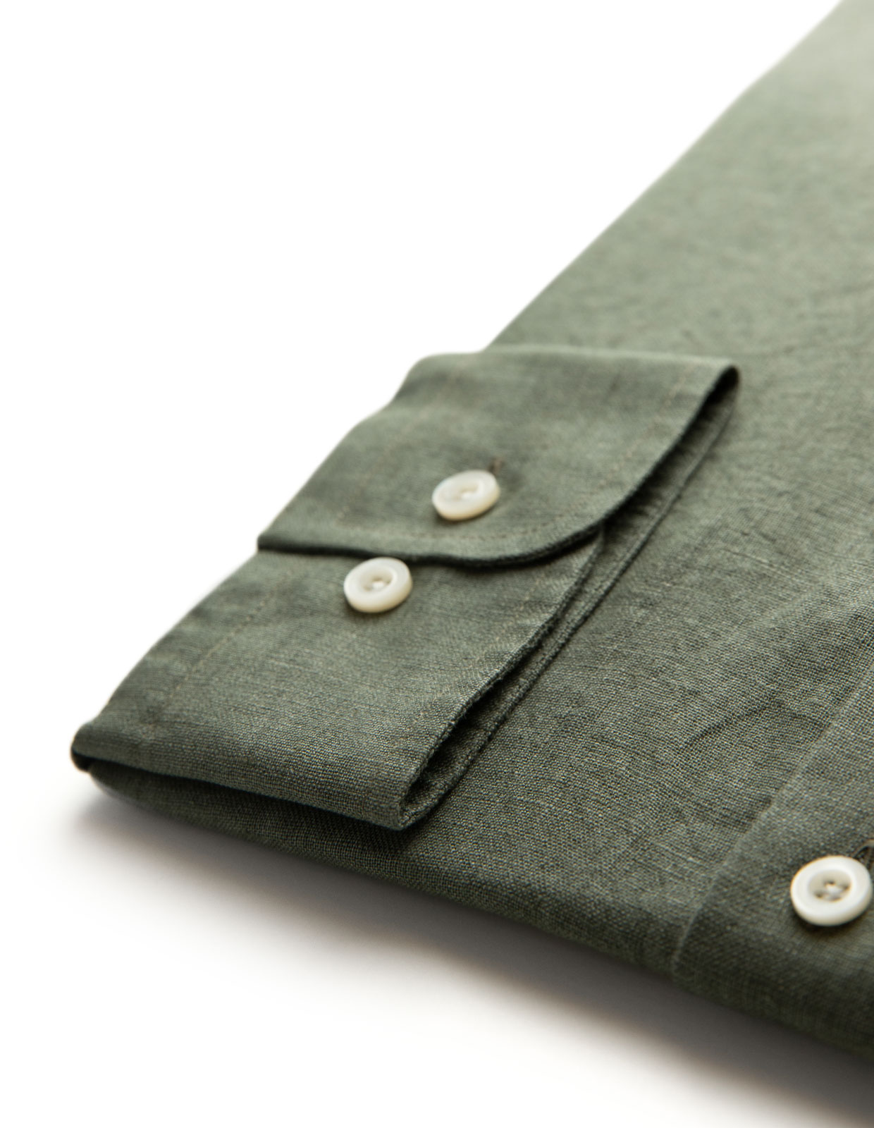 Slim Fit XLÄ Skjorta Linne Grön Stl XLÄ38