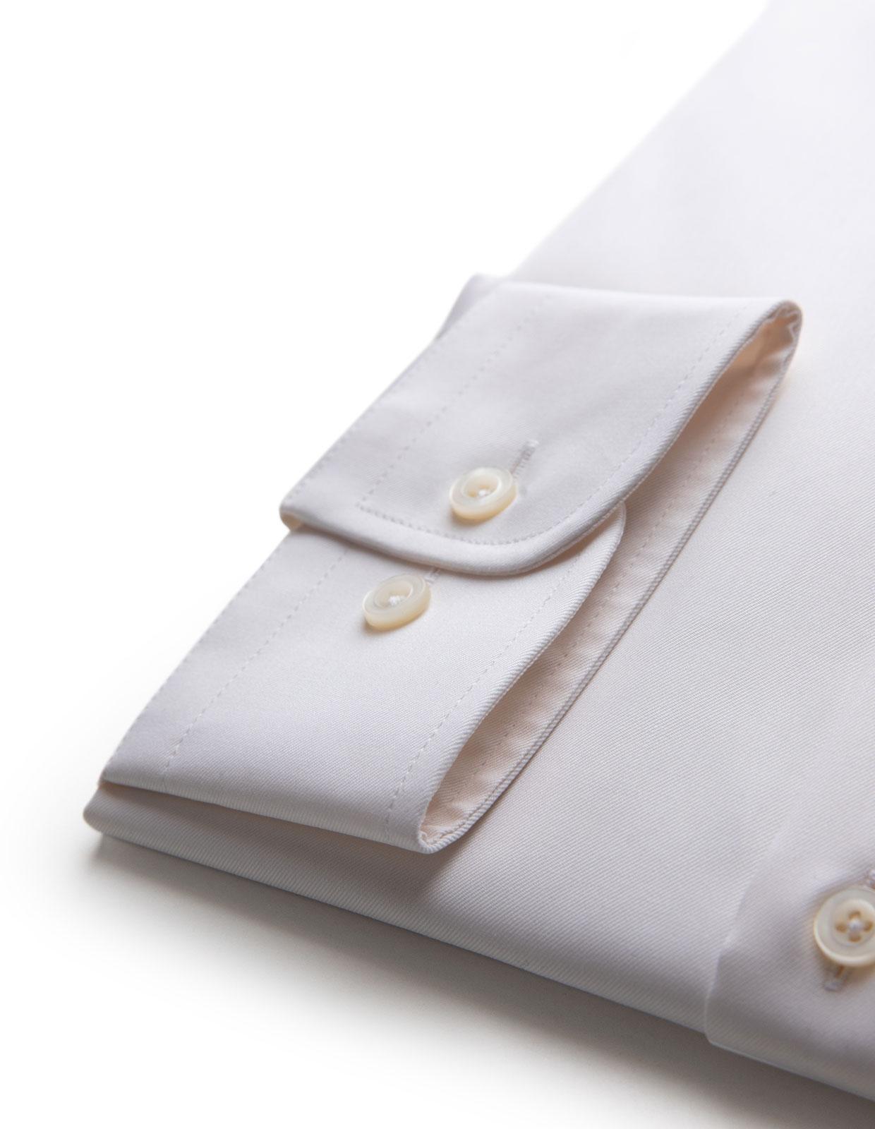 Slim Fit Skjorta Bomull Benvit