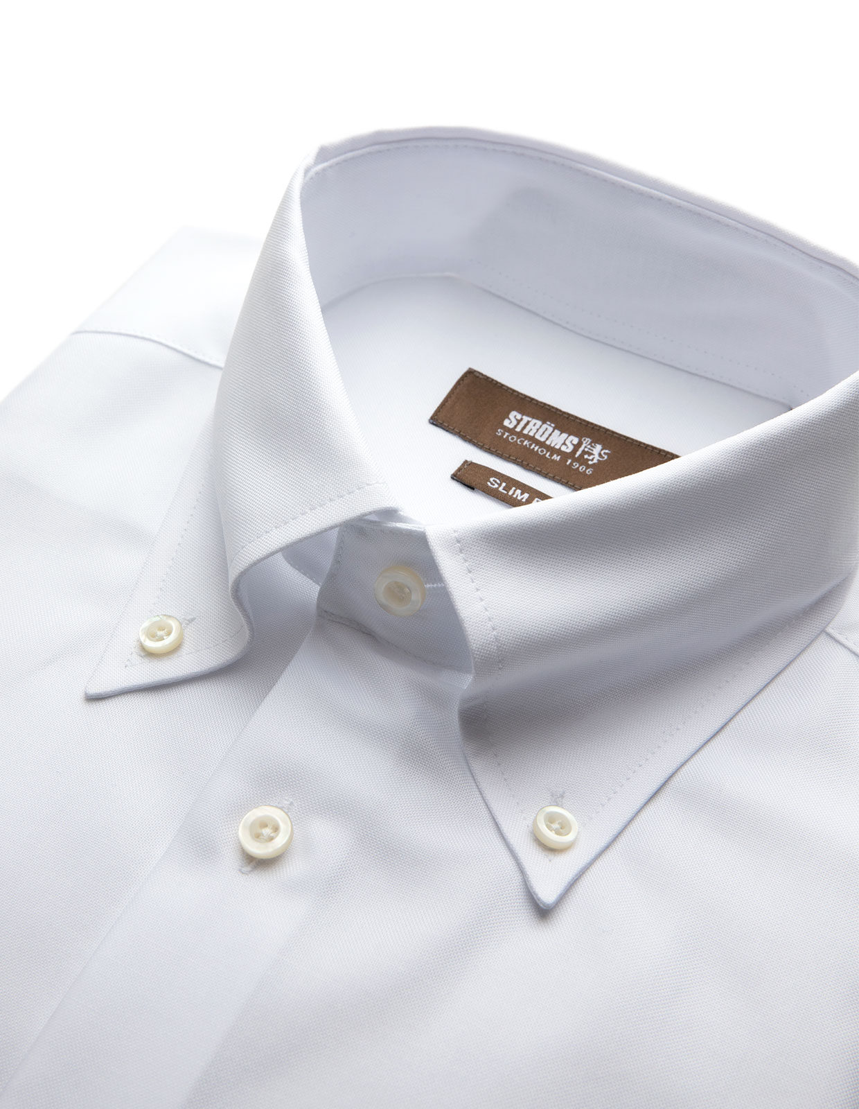 Slim Fit Oxford Skjorta Vit Slim Fit Oxford Skjorta Vit