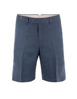 Regular Fit Linen Shorts Navy