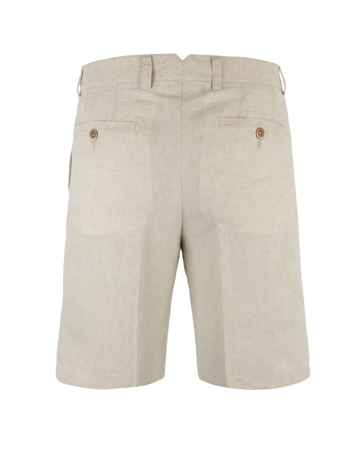 Regular Fit Linen Shorts Sand