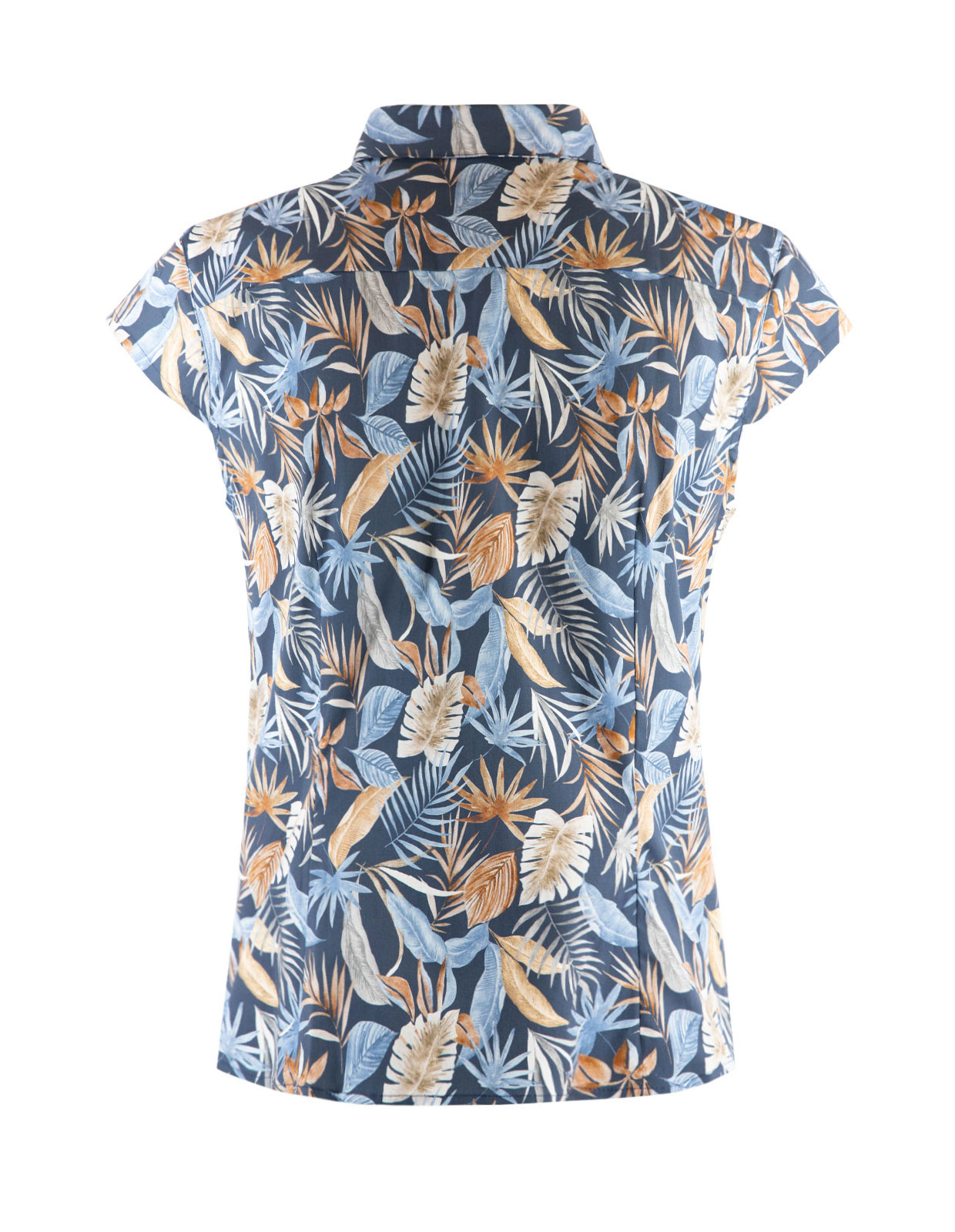 Cotton Shirt Cap Sleeve Leaves Cotton Shirt Cap Sleeve Leaves