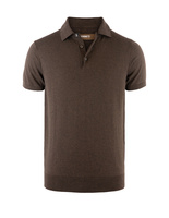Knitted Polo Shirt Chocolate