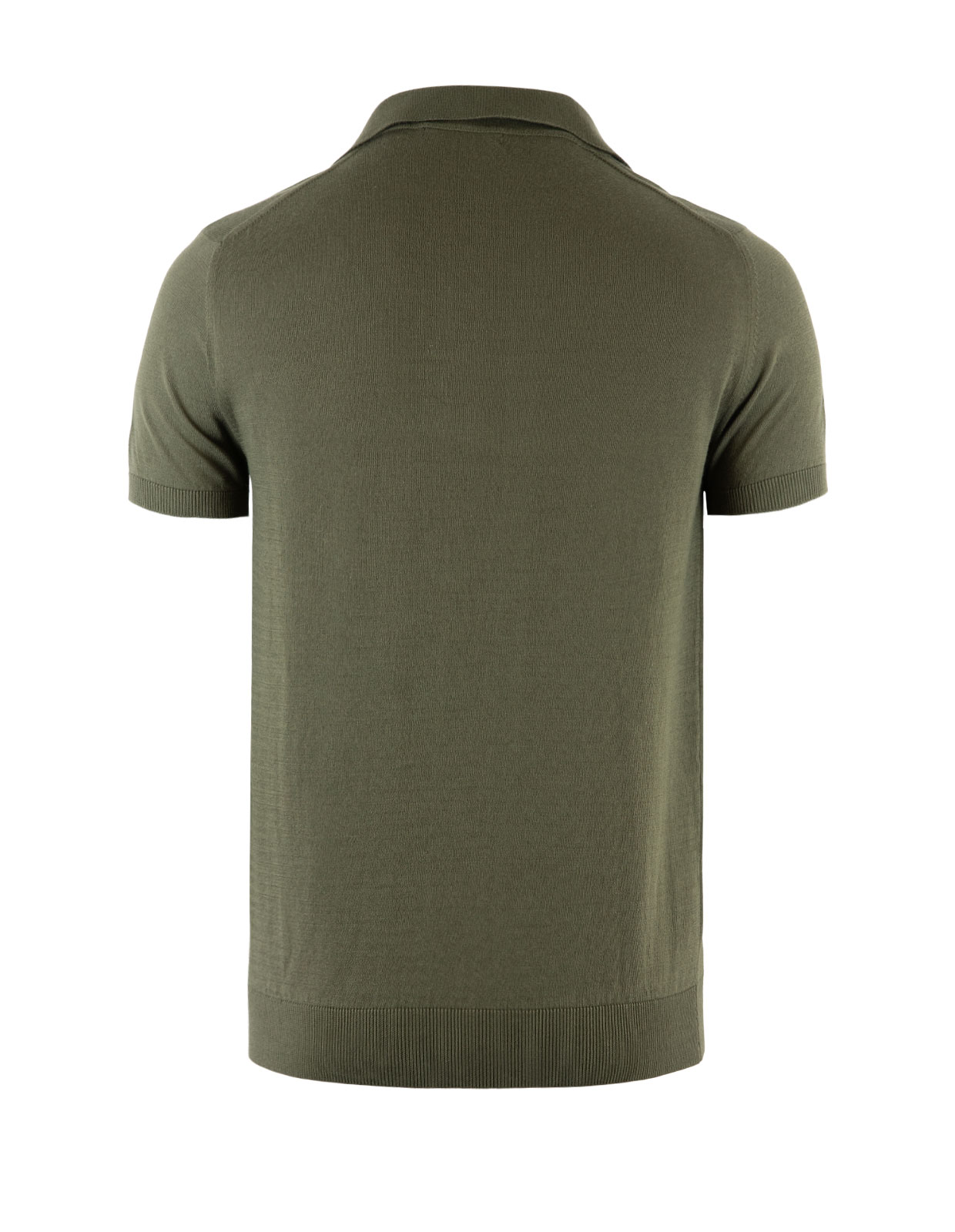 Knitted Polo Shirt Grigio Verde