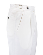 Sartorial Trouser Cotton Stretch Twill White