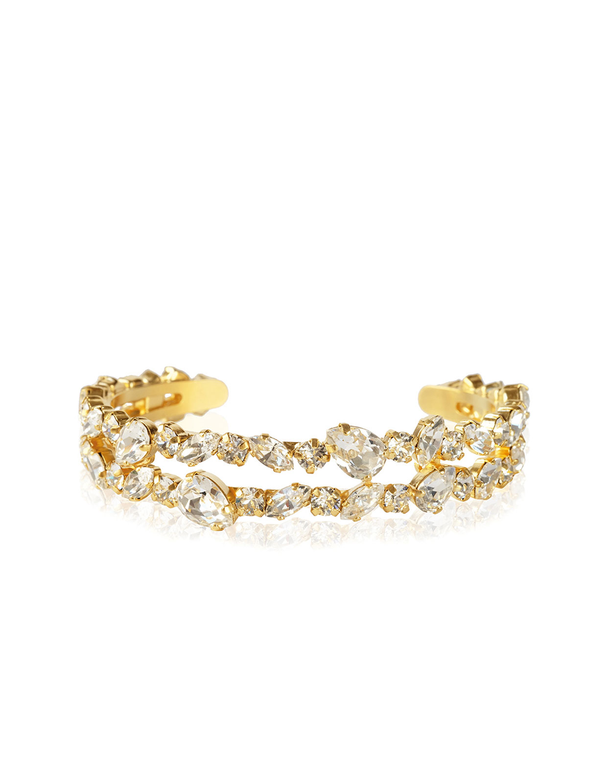 Gabriella Bangle Bracelet Gold/Crystal