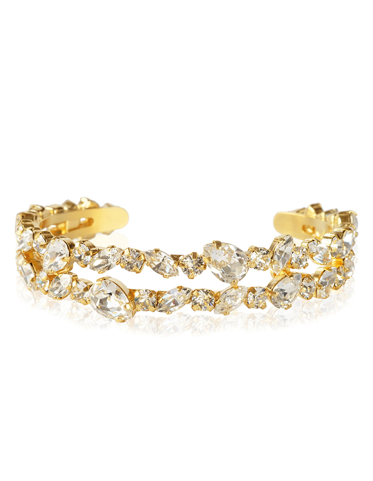 Gabriella Bangle Bracelet Gold/Crystal