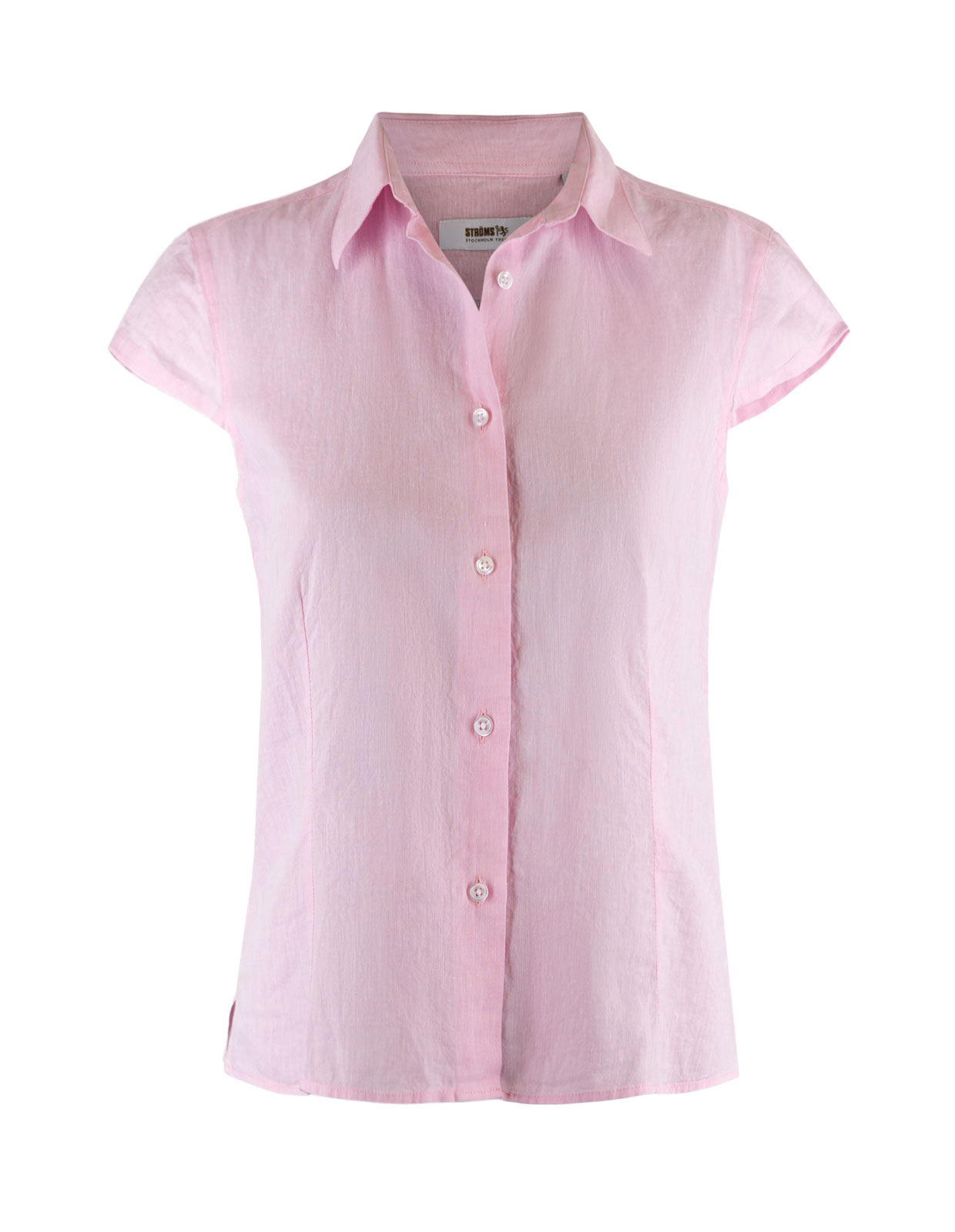 Linnen Shirt Cap Sleeve Lt Pink