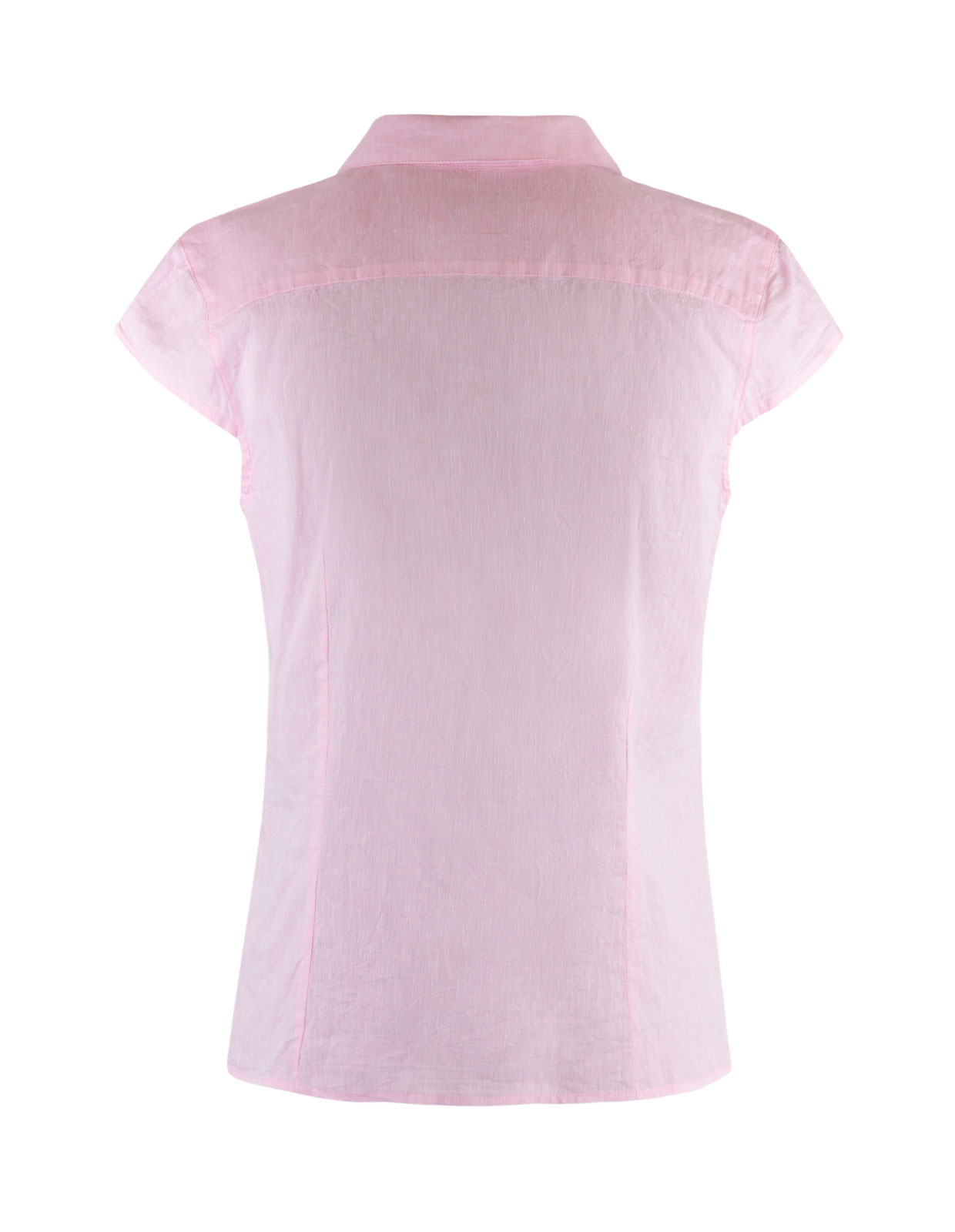 Linnen Shirt Cap Sleeve Lt Pink