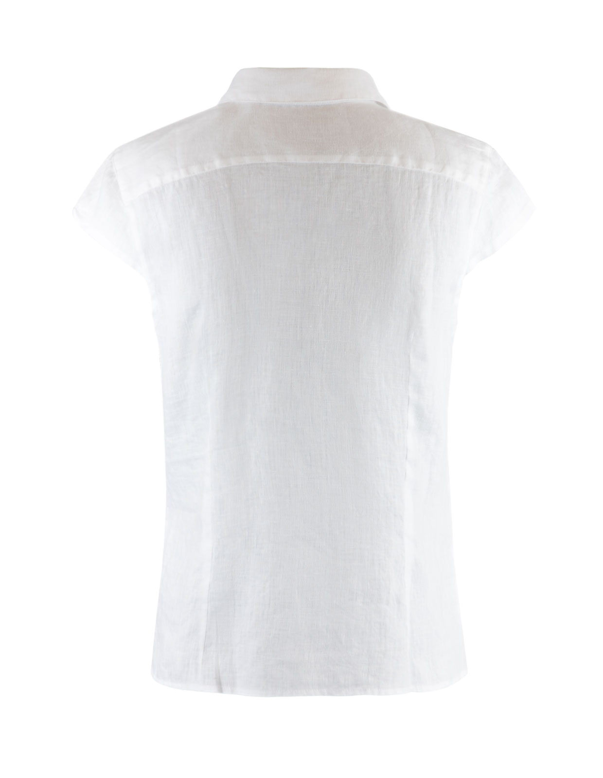 Linen Shirt Cap Sleeve White