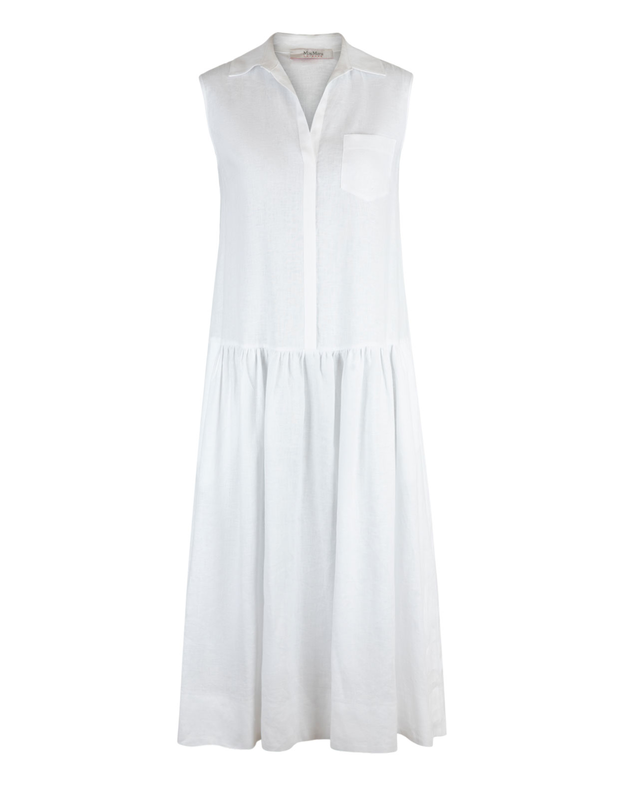 Getto Linen Dress White