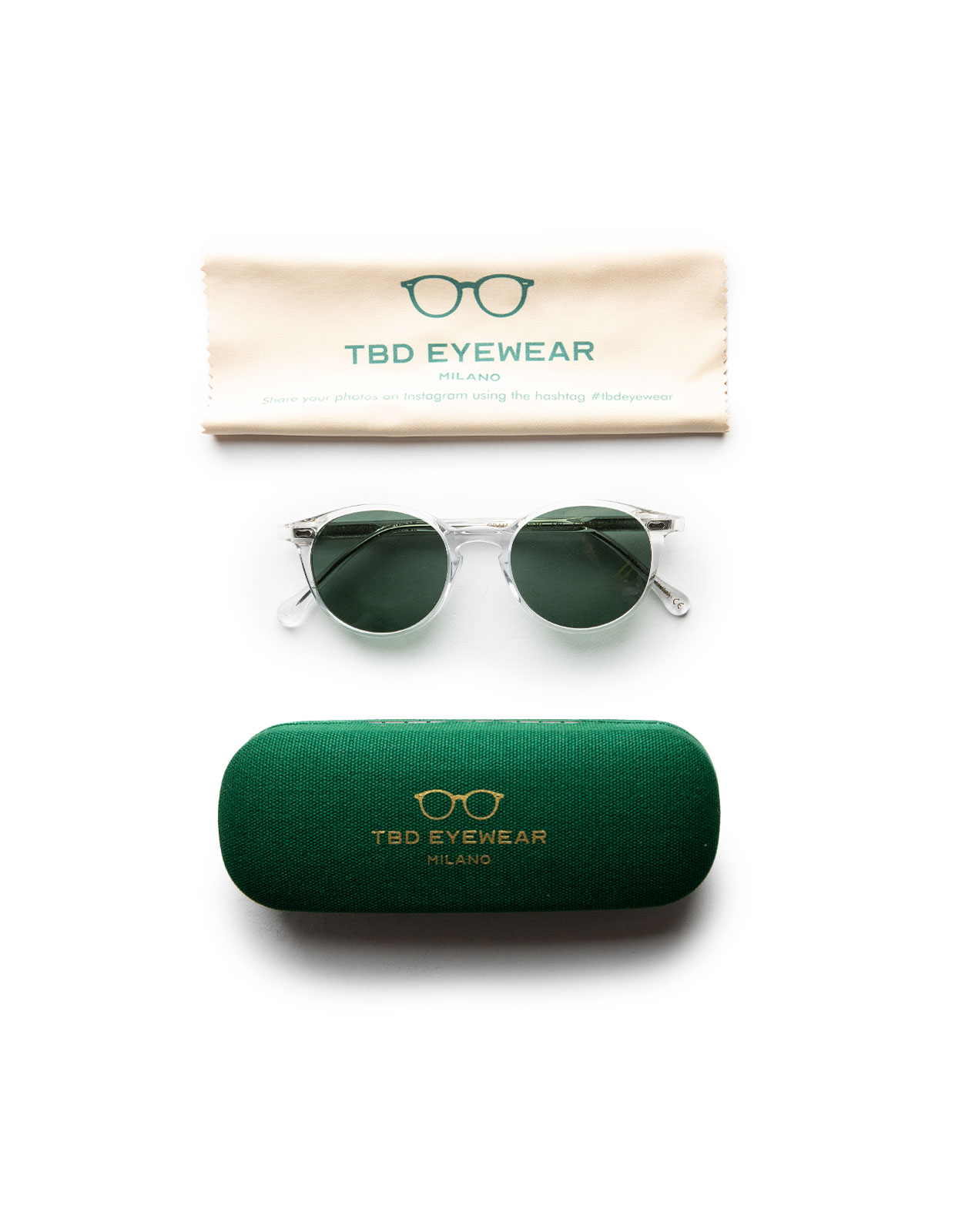 Cran Eyewear Transparent Bottle Green