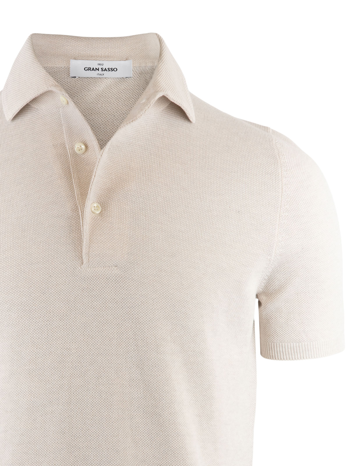 Fresh Cotton Polo Shirt Offwhite Stl 54