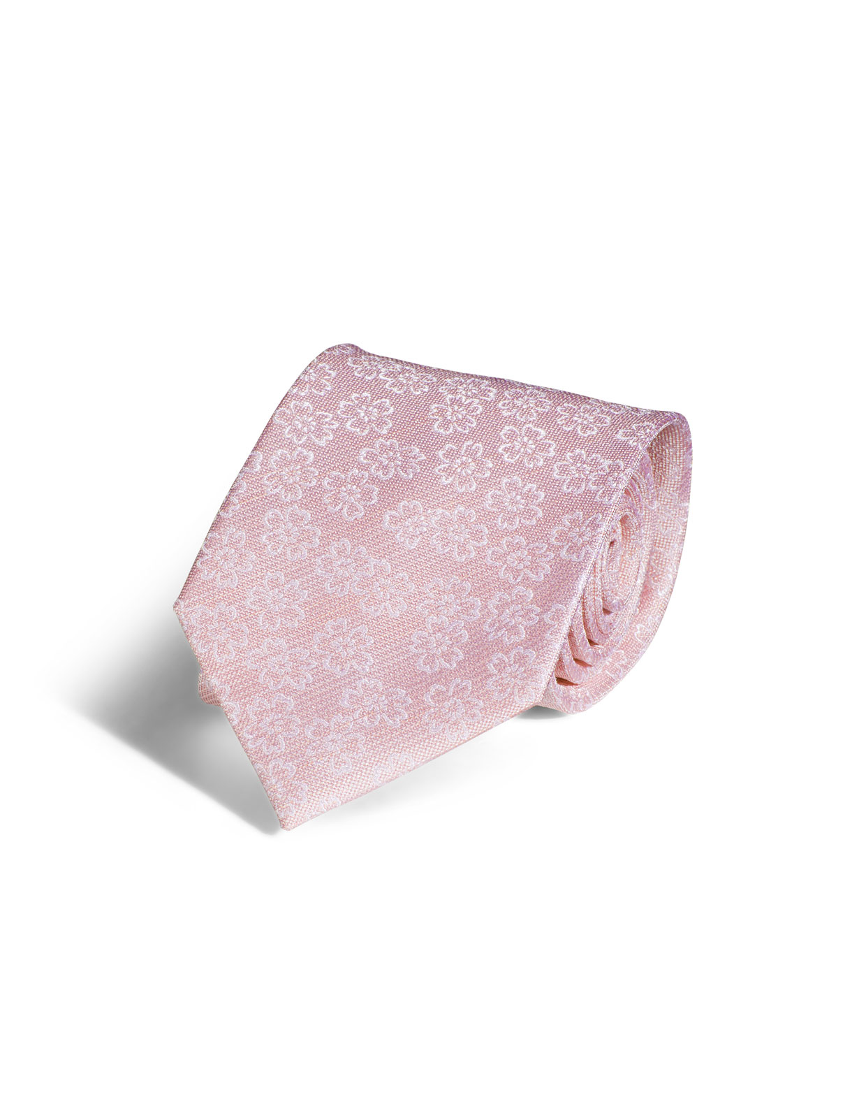 Floral Woven Silk Tie Pink
