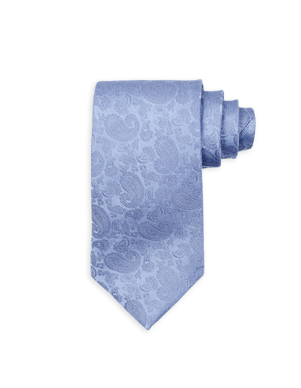 Jaquard Paisley Silk Tie Sky Blue