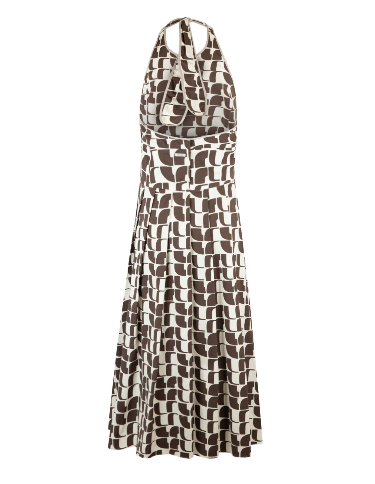 Meti Printed Dress Brown