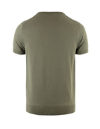 T-Shirt Knitted Cotton Grigio Verde Stl XXL