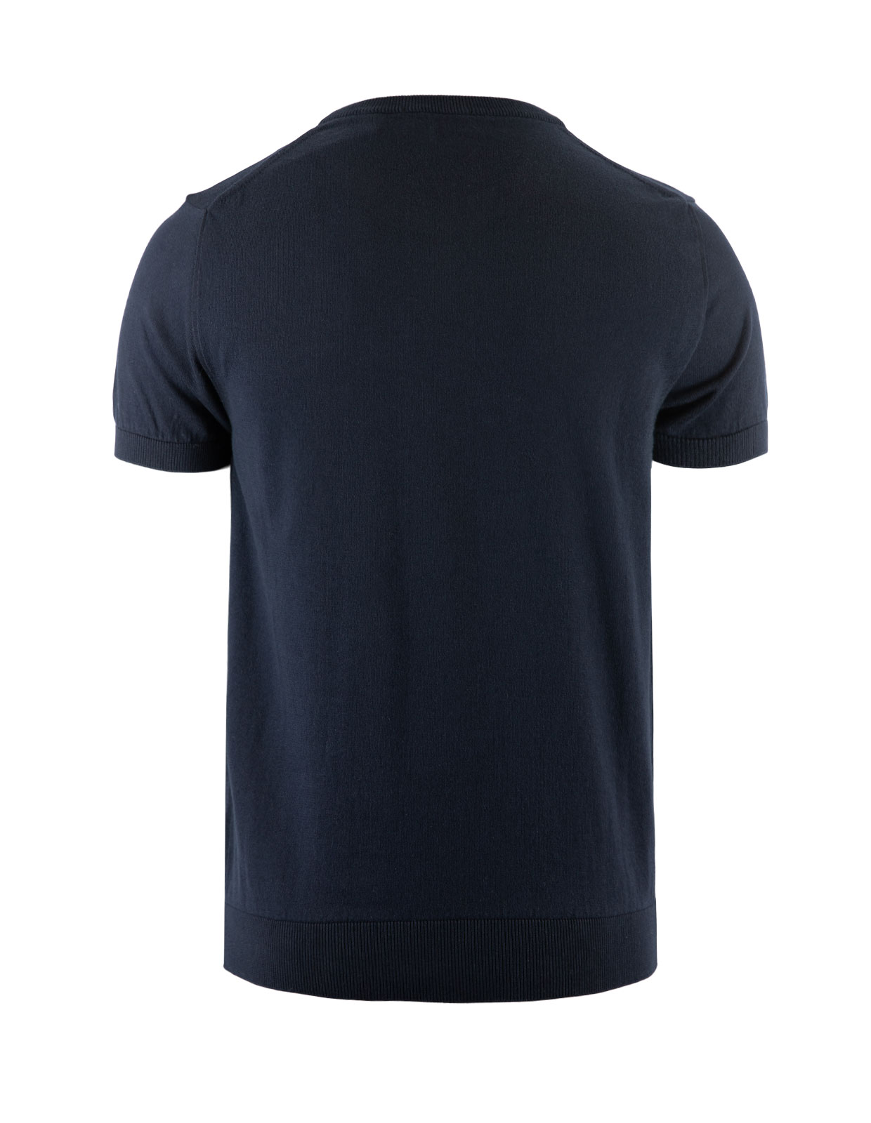 New T-Shirt Fine Knitted Cotton Blue Navy