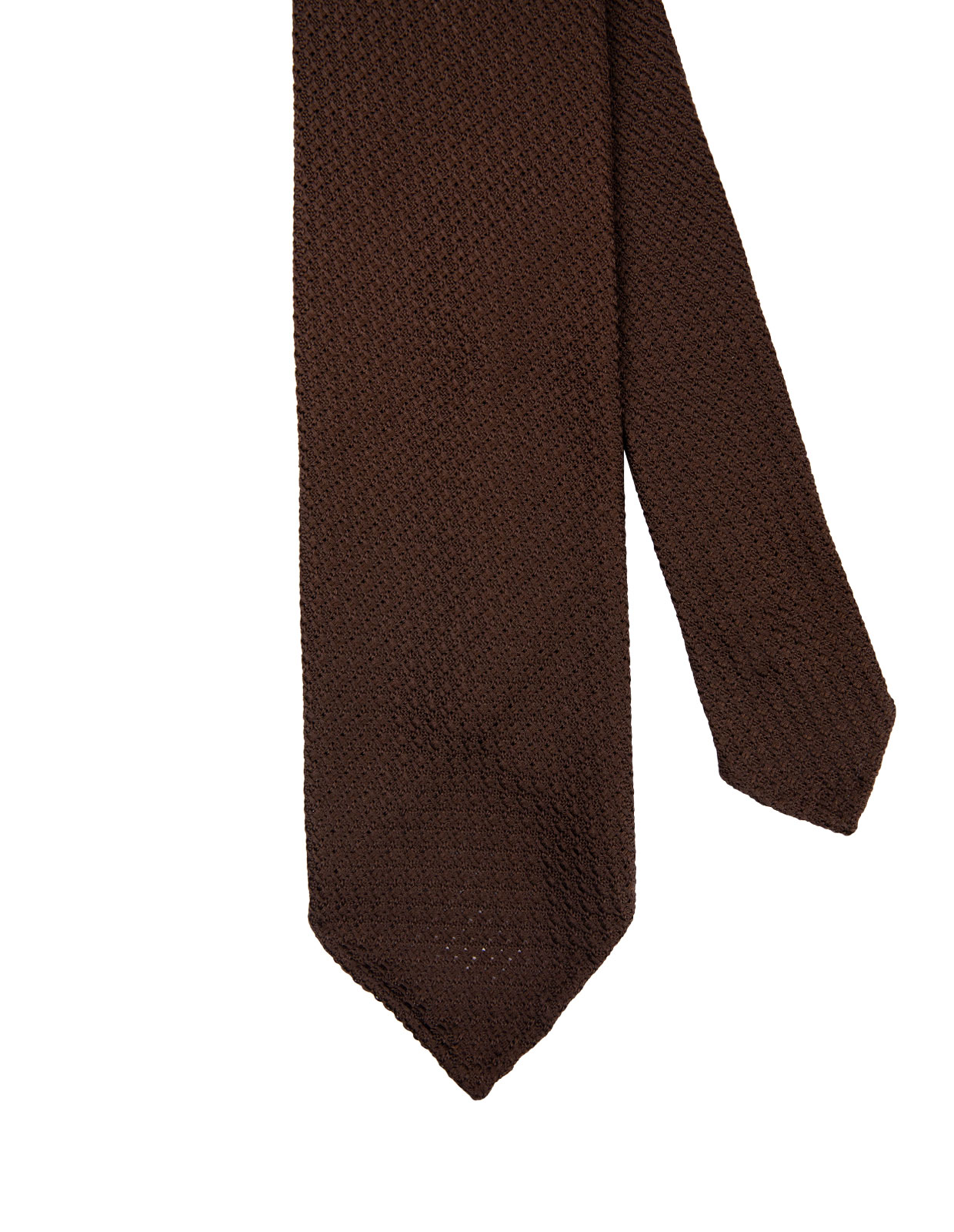 Grenadine Untipped Tie Brown