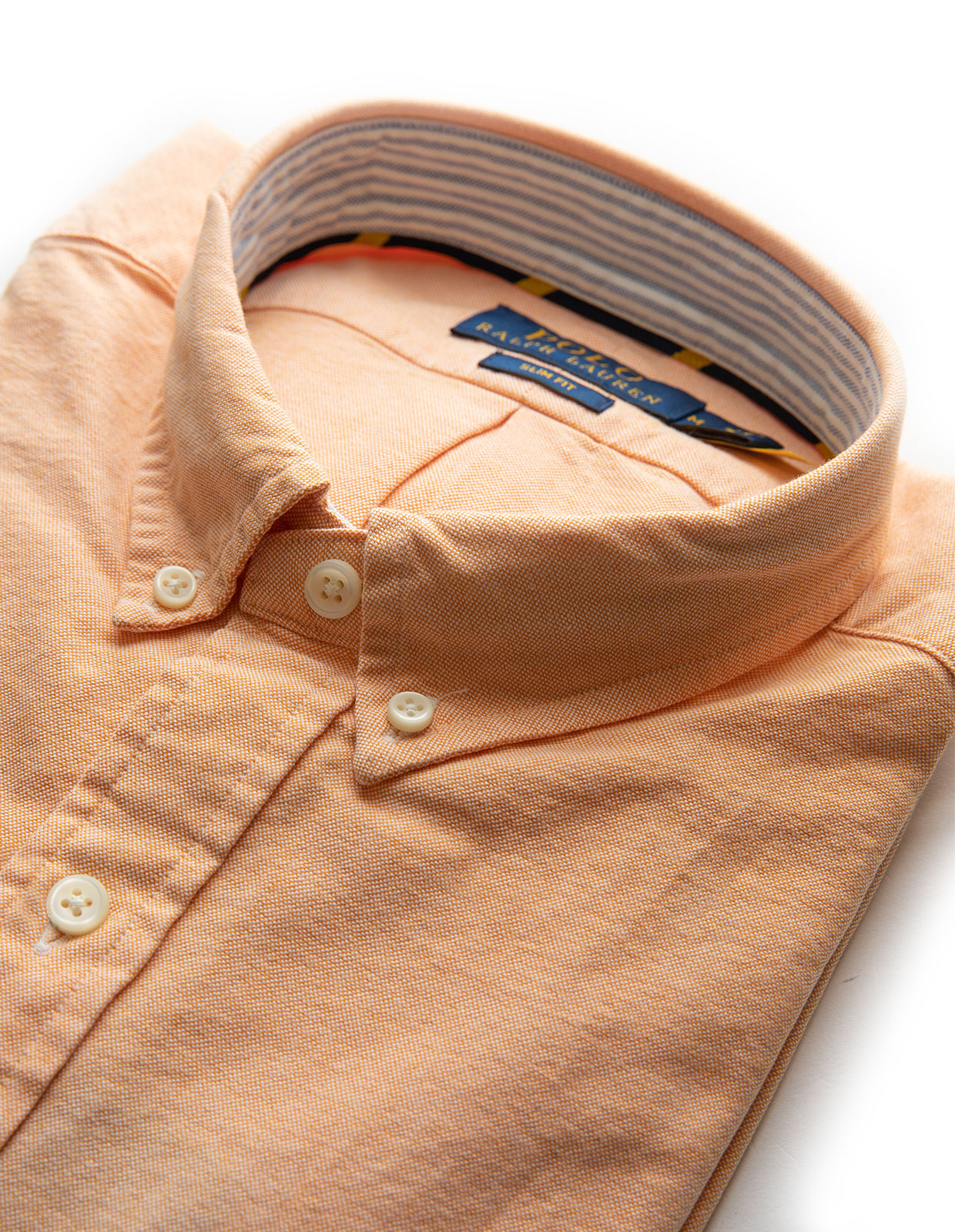 Slim Fit Lightweight Oxford Shirt Spring Orange