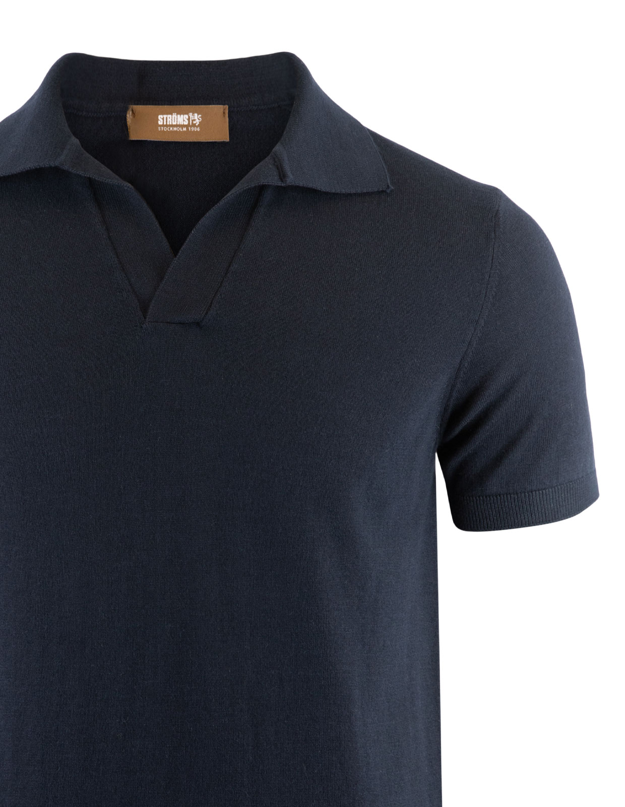 Sartorial Polo Shirt Knitted Cotton Blue Navy