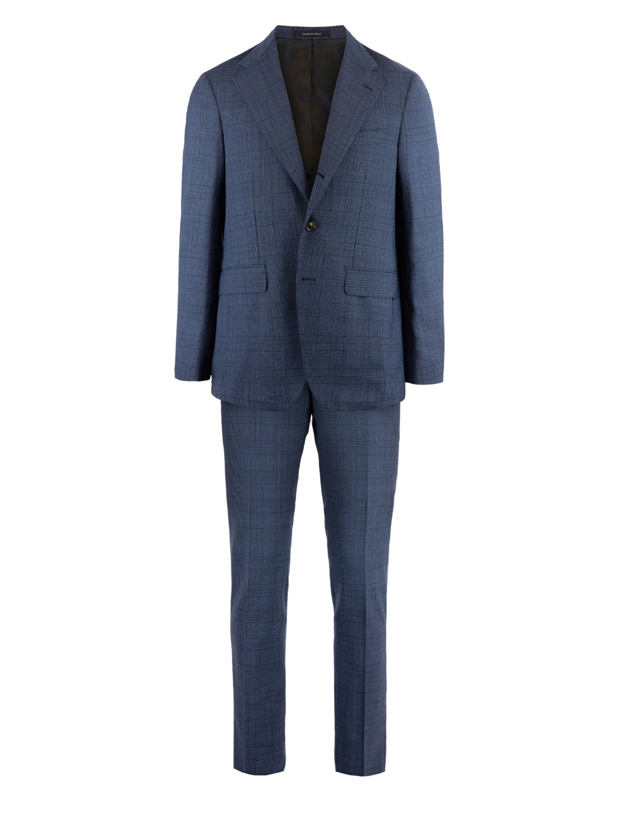 Napoli Suit Wool Blue Check