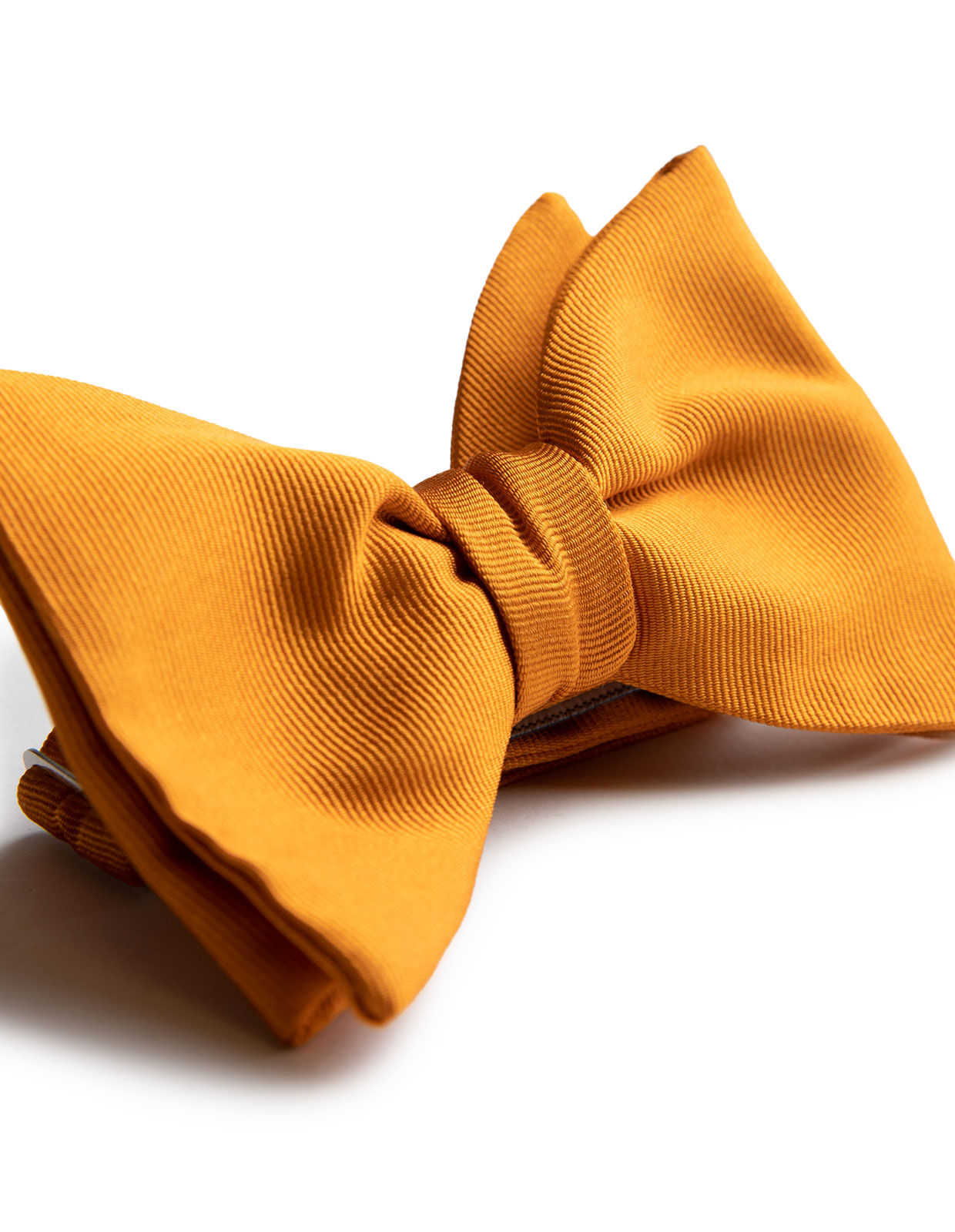 Bowtie Structured Silk Bright Orange