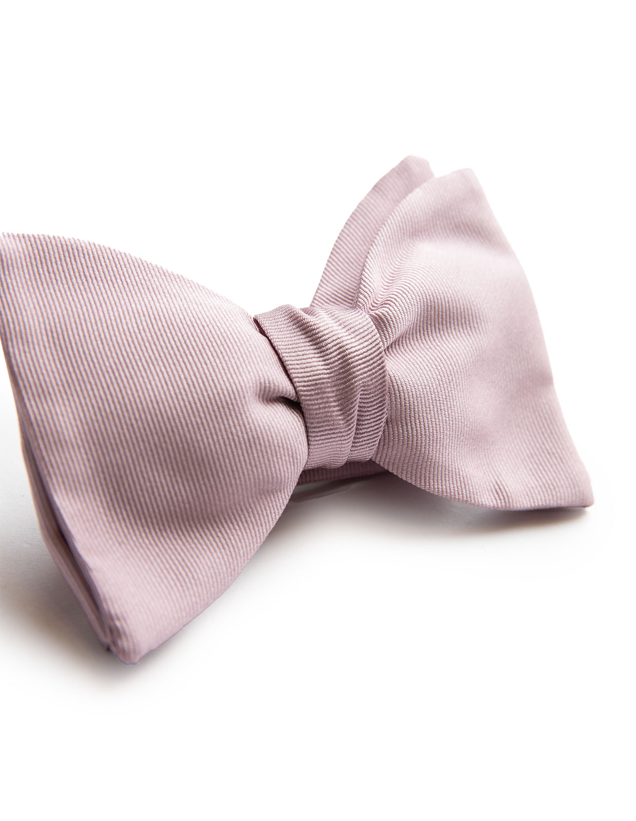 Bowtie Untied Structured Silk Dusty Pink
