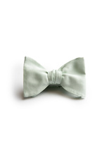 Bowtie Untied Structured Silk Silver Green