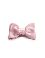 Bowtie Untied Structured Silk Pink