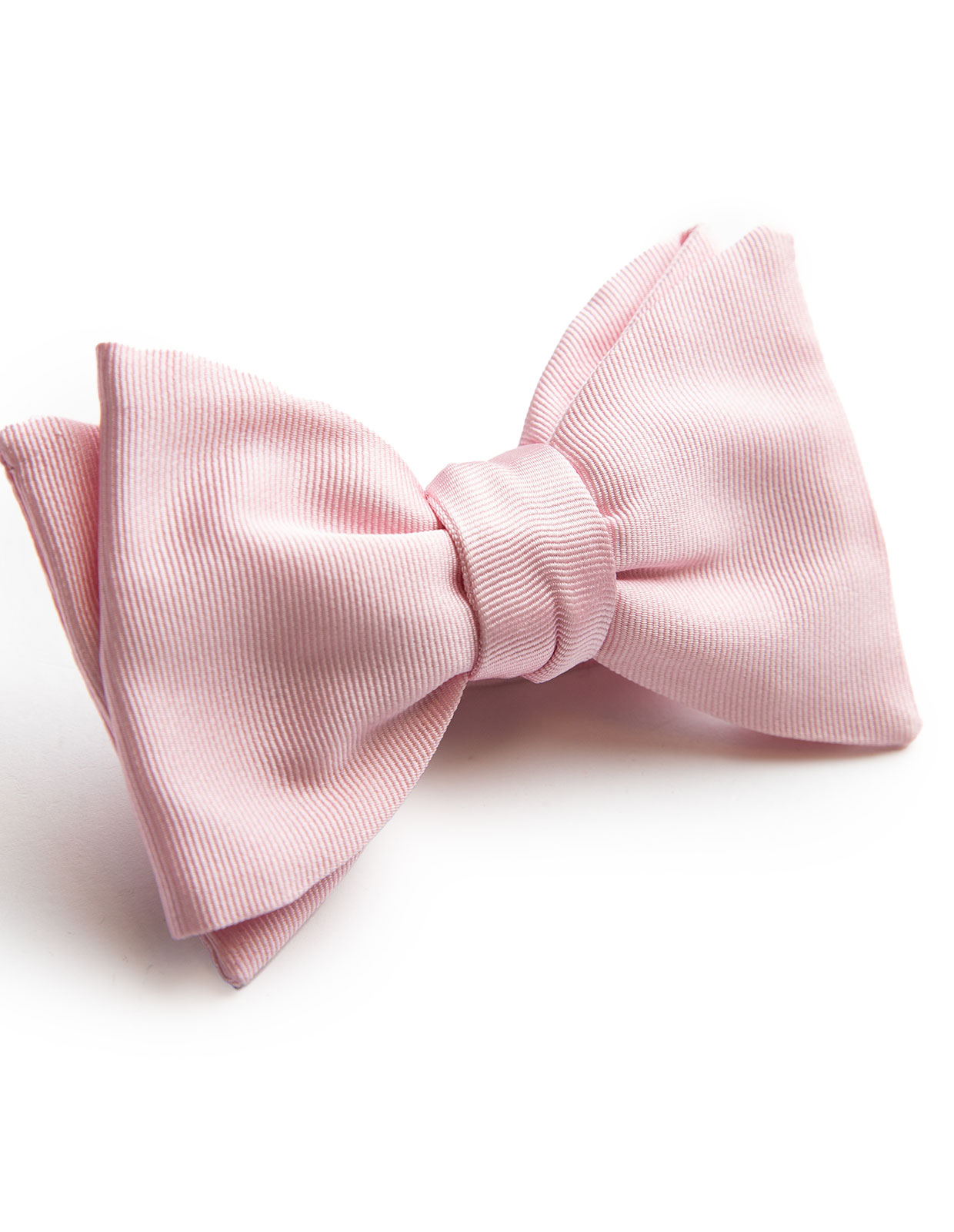 Bowtie Untied Structured Silk Pink