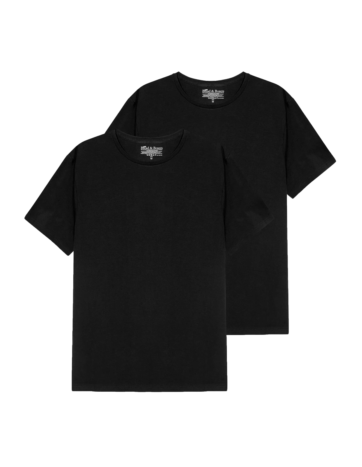 T-Shirt Crew Neck 2 pack Black Stl XL