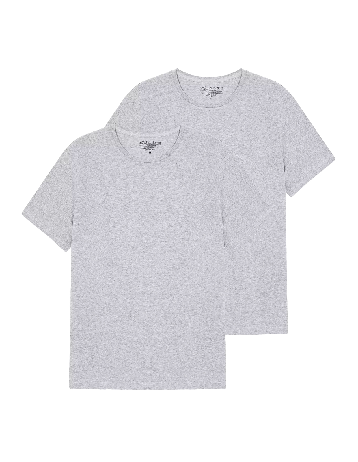 T-Shirt Crew Neck 2 pack Grey Melange