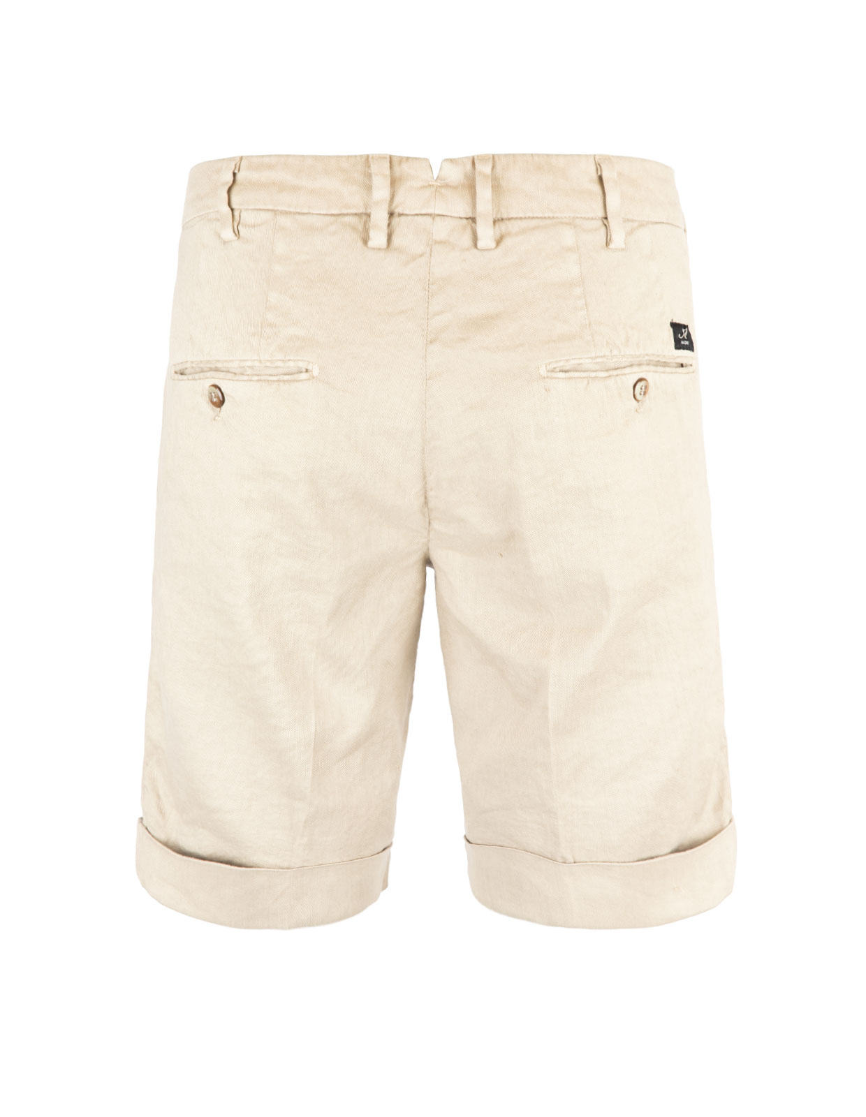 Milano Pleat Shorts Linen Cotton Stretch Sand