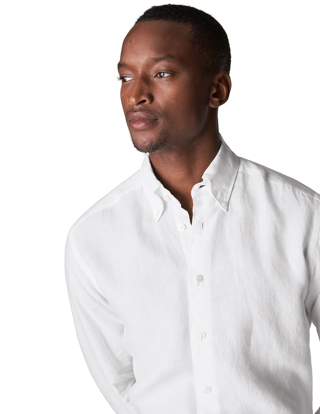Contemporary Fit Soft Linen Shirt White