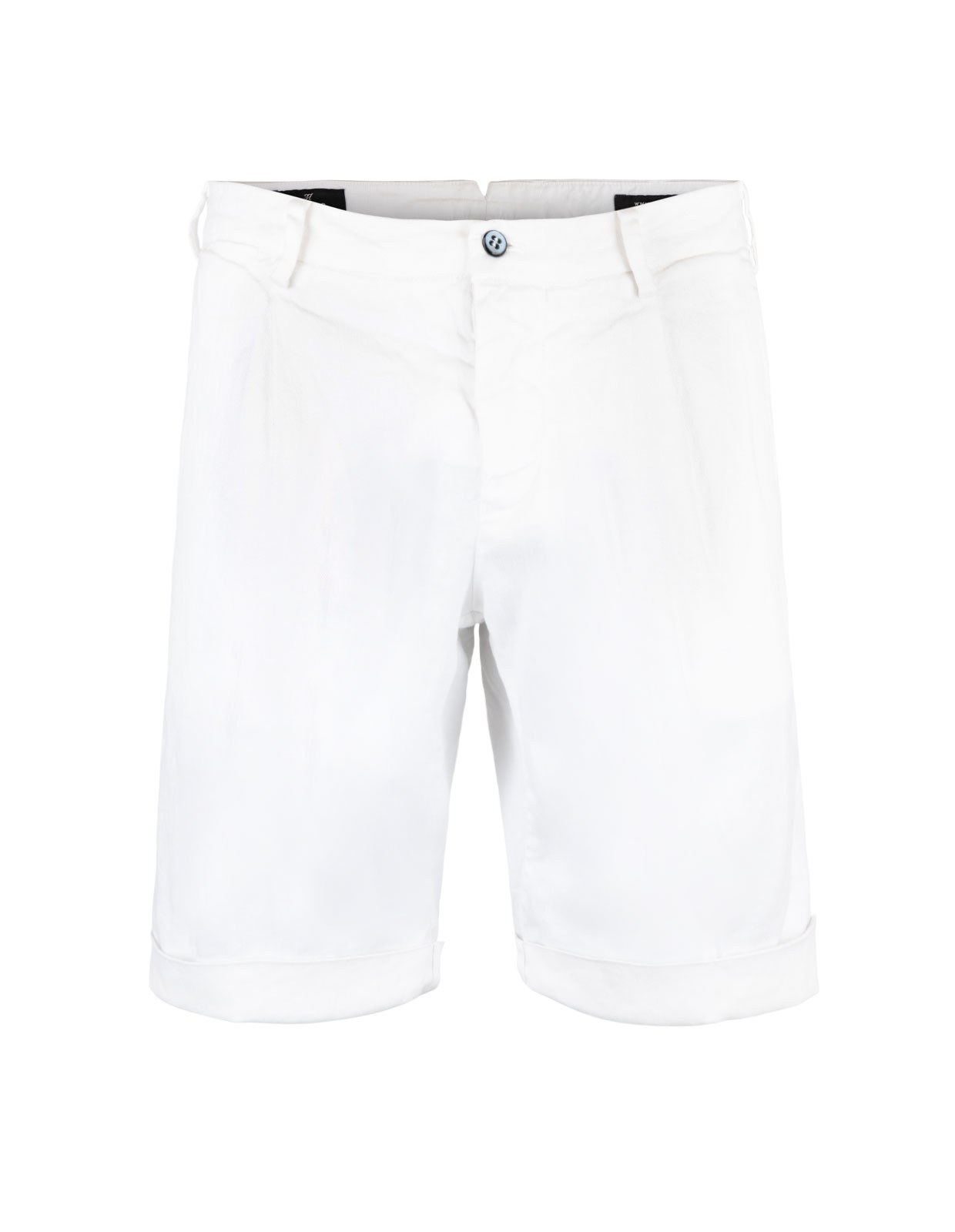 Milano Pleat Shorts Linen Cotton Stretch White