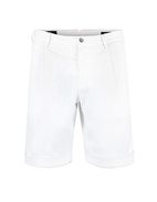 Milano Pleat Shorts Linen Cotton Stretch White Stl 54