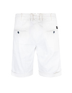 Milano Pleat Shorts Linen Cotton Stretch White Stl 54