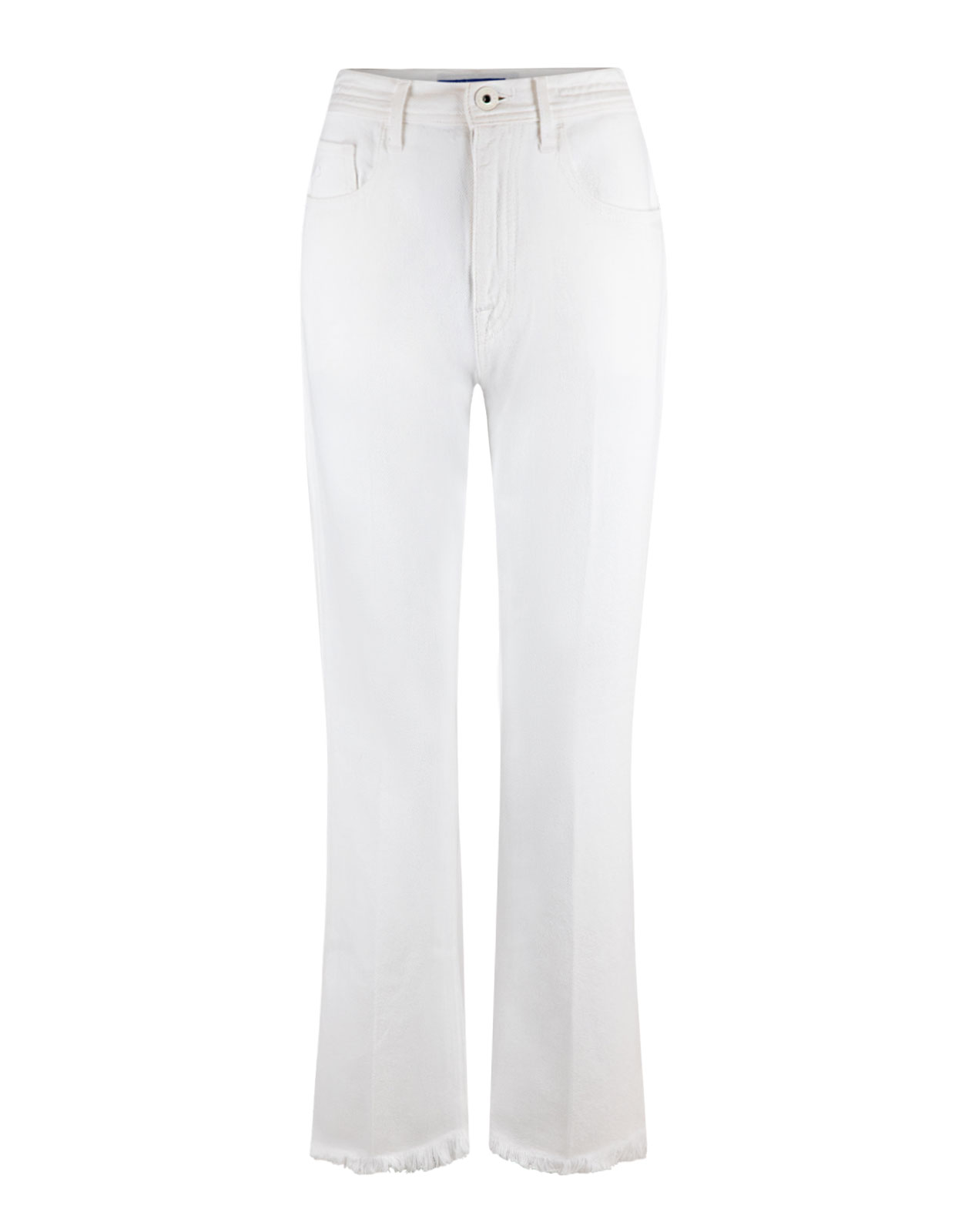 Kate Straight Cropped Jeans Optical White