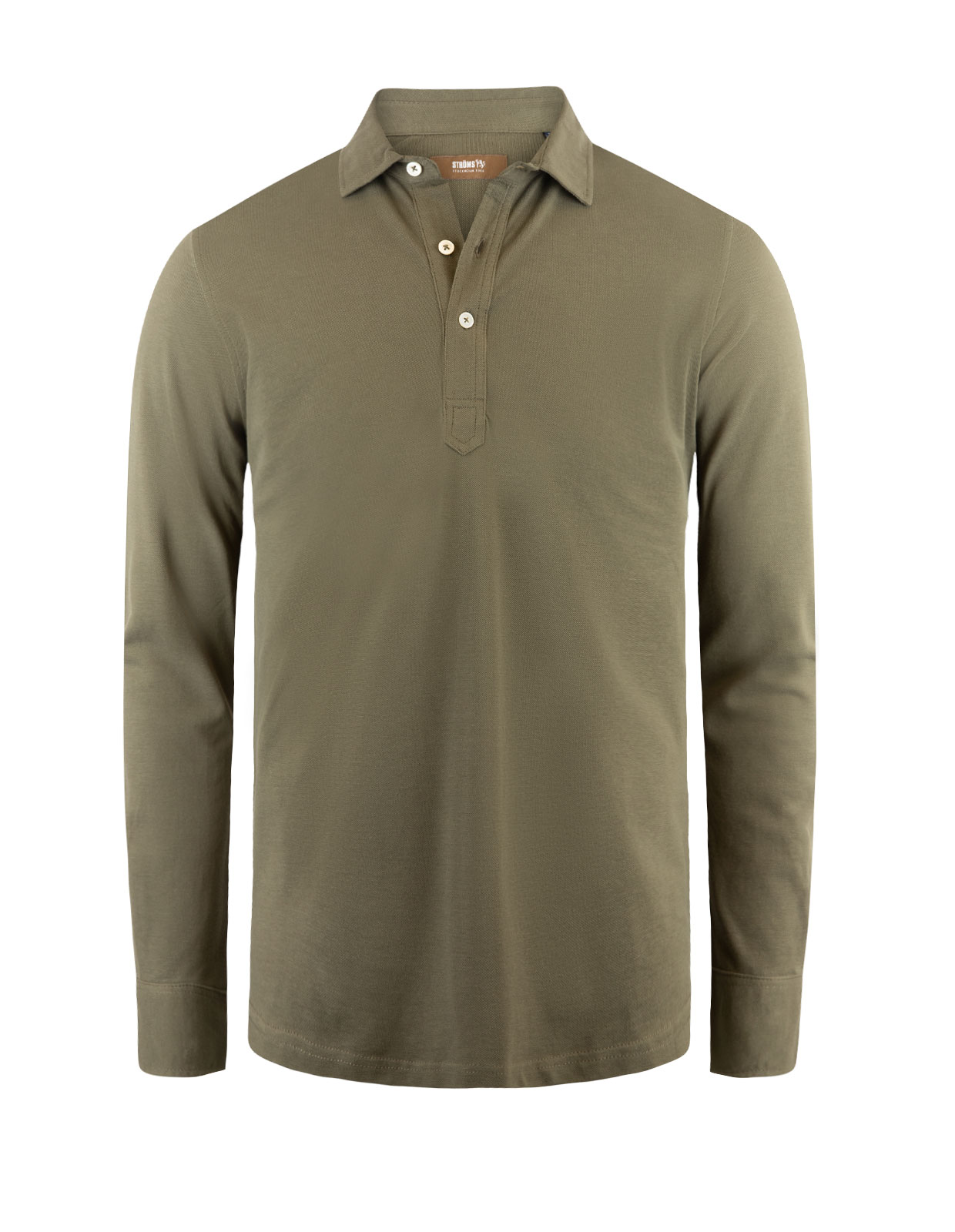 Popover Shirt Cotton Piquet Military Green