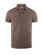 Polo Piké Bomull Brown