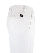 Amalfi Pleat Chinos Linen Cotton Stretch White