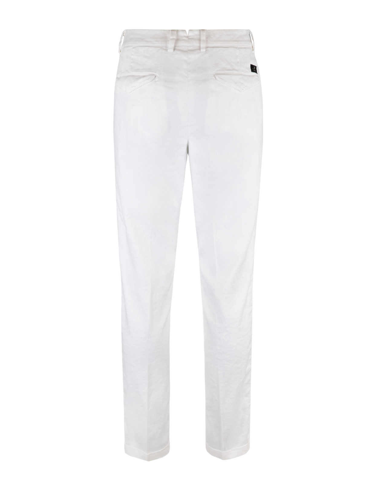 Amalfi Pleat Chinos Linen Cotton Stretch White